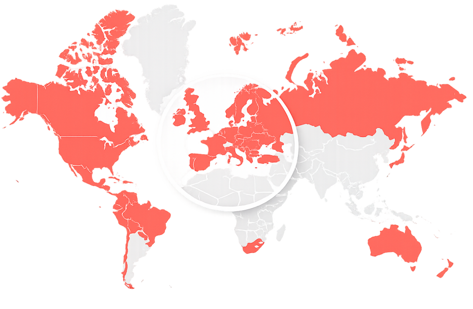 Carte des villes de séjours linguistiques
